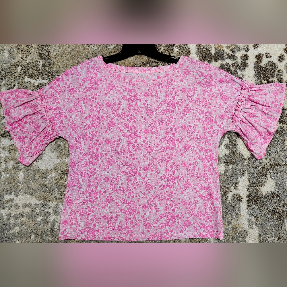 Lilly Pulitzer Pink Boxy Blouse